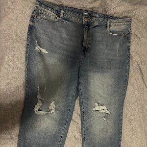 Size 24 Old Navy High Rise OG Straight Distressed Ripped Jeans